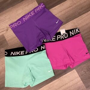 Nike Pro Dri-Fit spandex set of 3, all size M